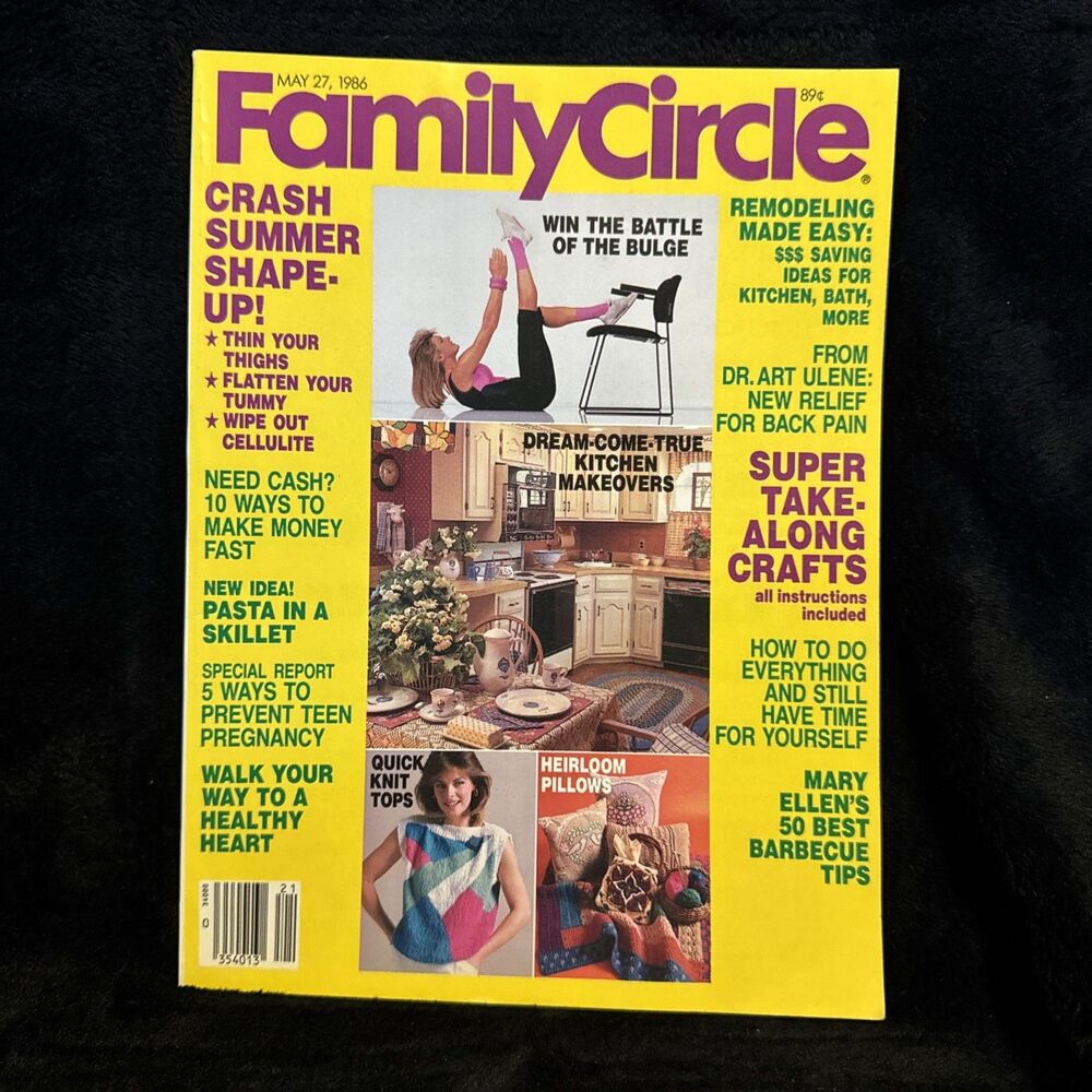 Vintage Family Circle Magazine May 1986 Crash Summer Shape Up Remodeling Easy